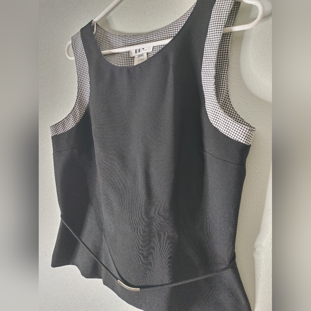 Vintage DBY sleeveless belted blouse